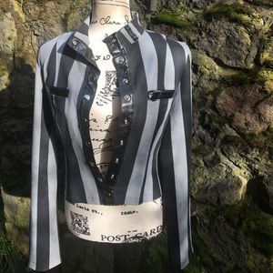 Lip Service grey and black gothic Jacket size M